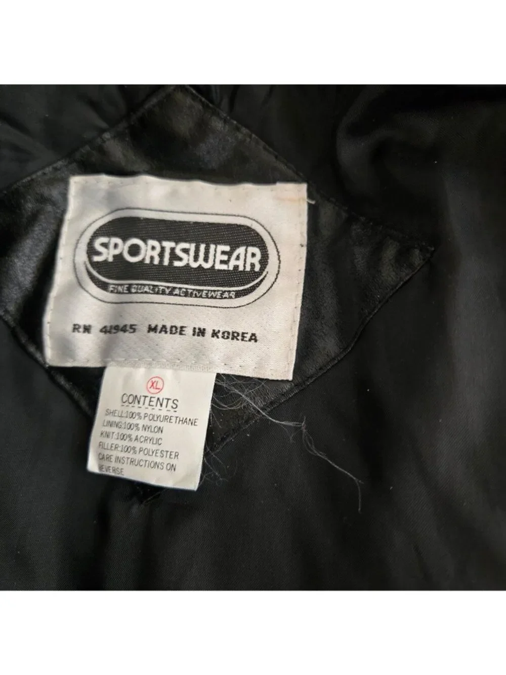 Vintage 80s Chevy Corvette Black Bomber Jacket Patches Mens Size XL Quilted